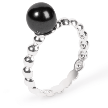 Anillo perla negra