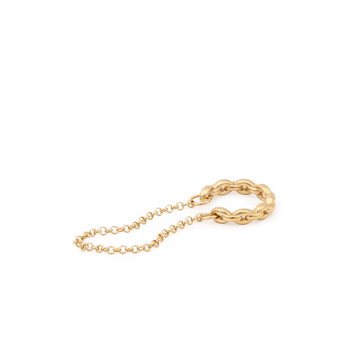 Pendiente Ear Cuff con cadena Plata bañada en Oro