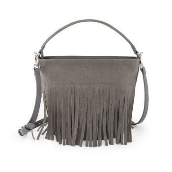 Bolso Flecos Gris