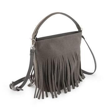 Bolso Flecos Gris