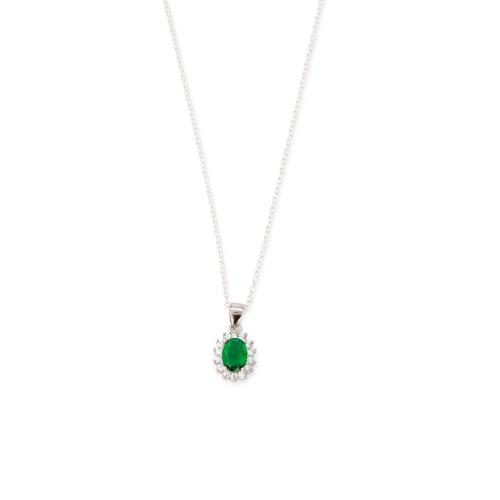 Collana con Zircone Verde