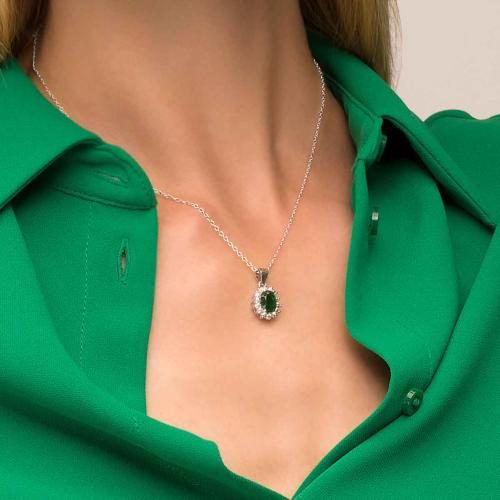 Collana con Zircone Verde